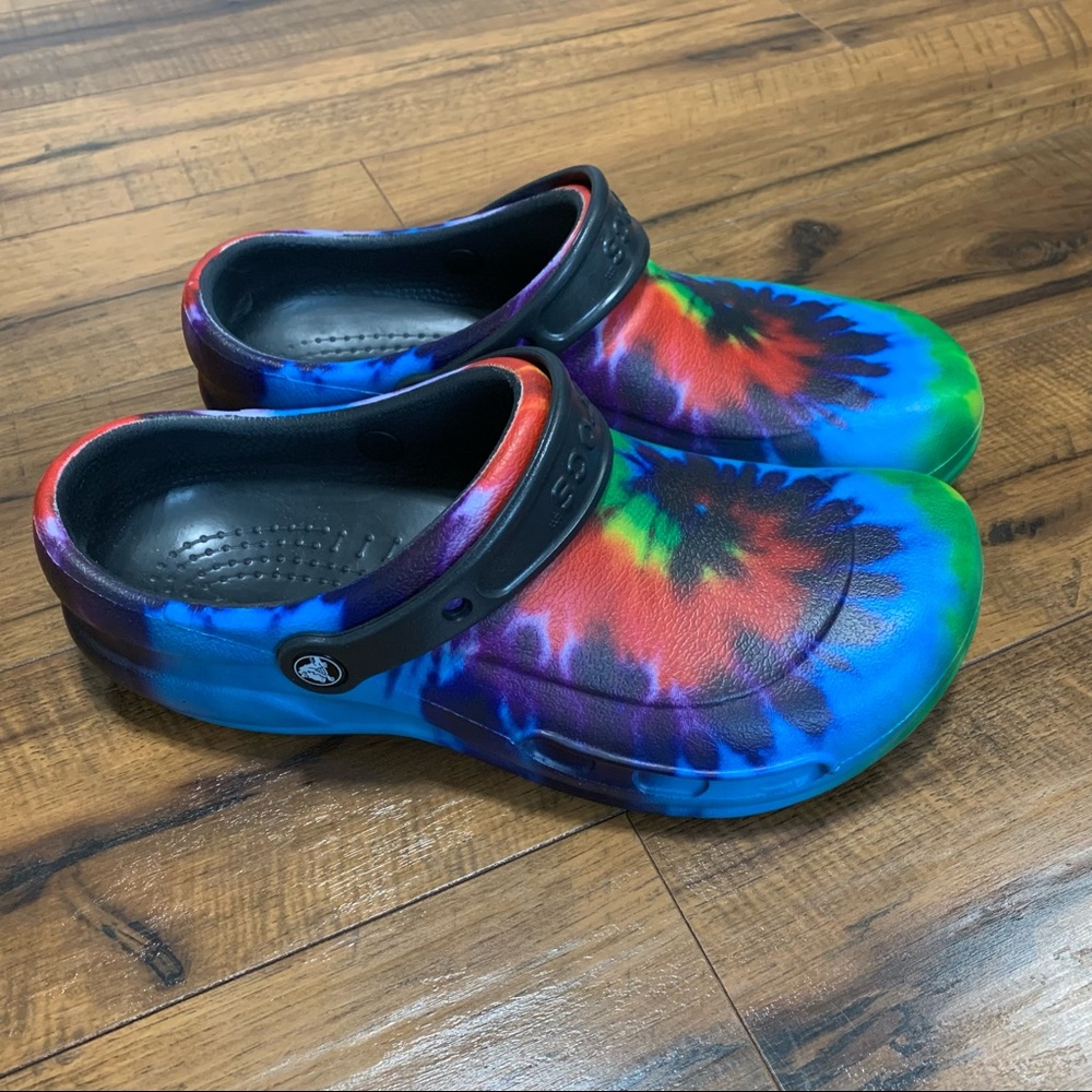 Tie Dye Bistro Crocs